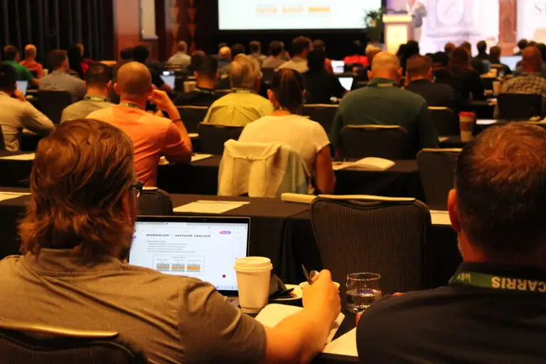 Attendee view at a session at Wire Expo